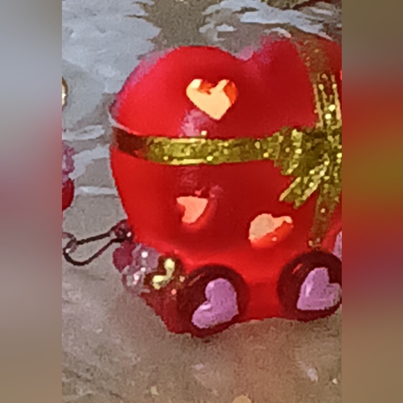 RARE Teddy Bear Vintage Valentines Express Train with Battery operated lights!